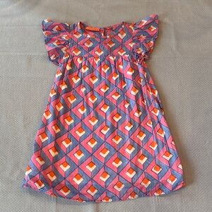 Oliphant Girls Pink Purple Geometric Casual Dress